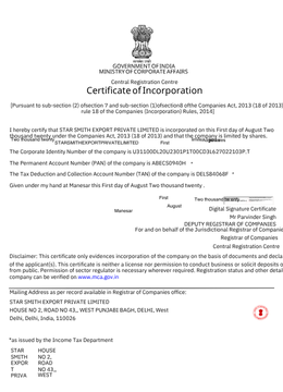 Star Smith Export Pvt. Ltd